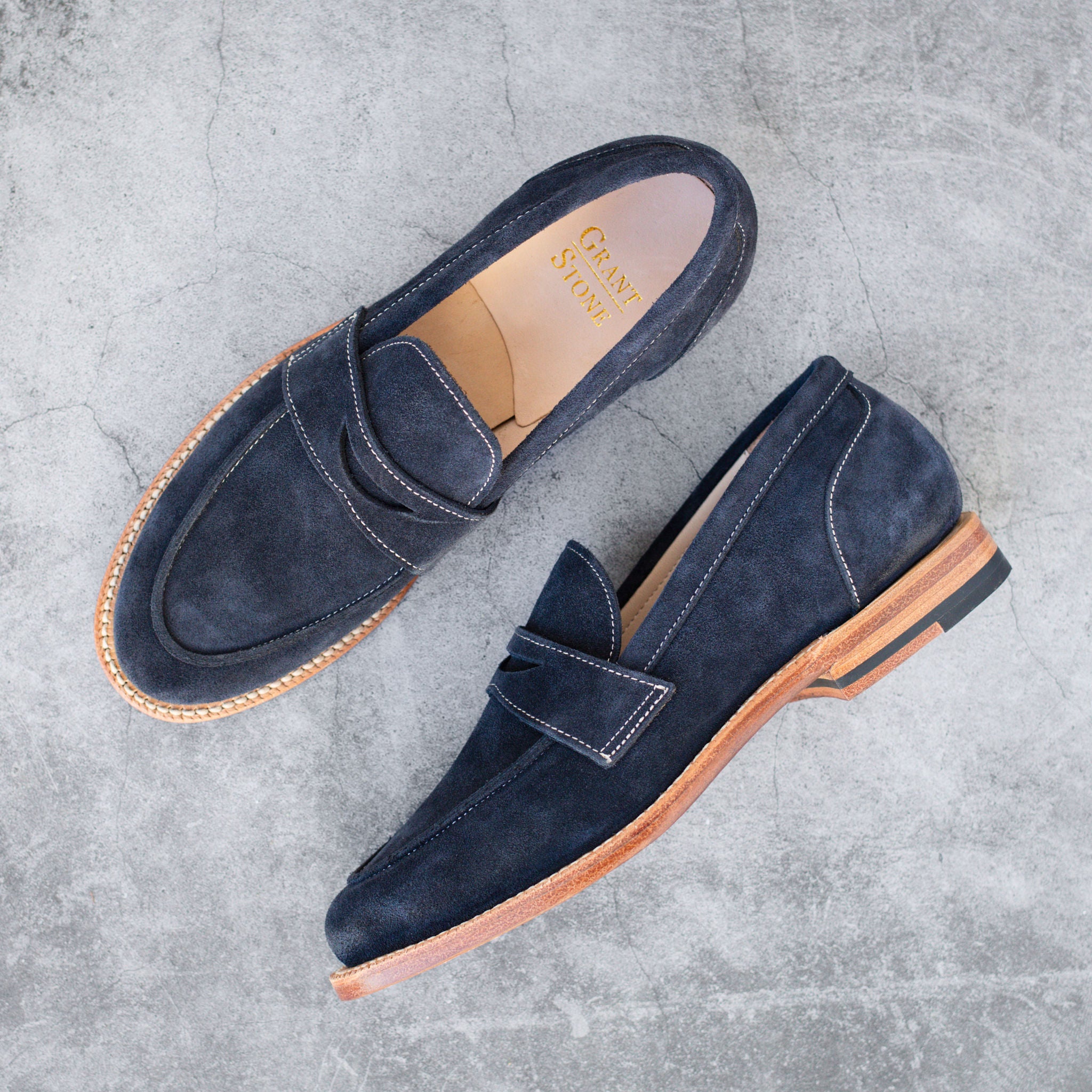 Clara Penny Loafer Midnight Suede