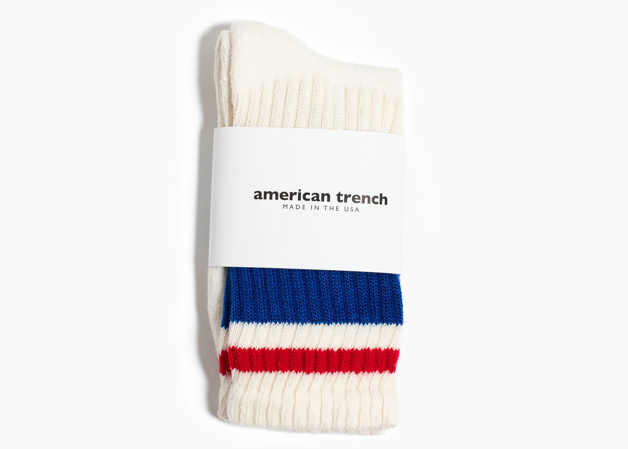 American Trench Retro Stripe Sock – Royal / Red