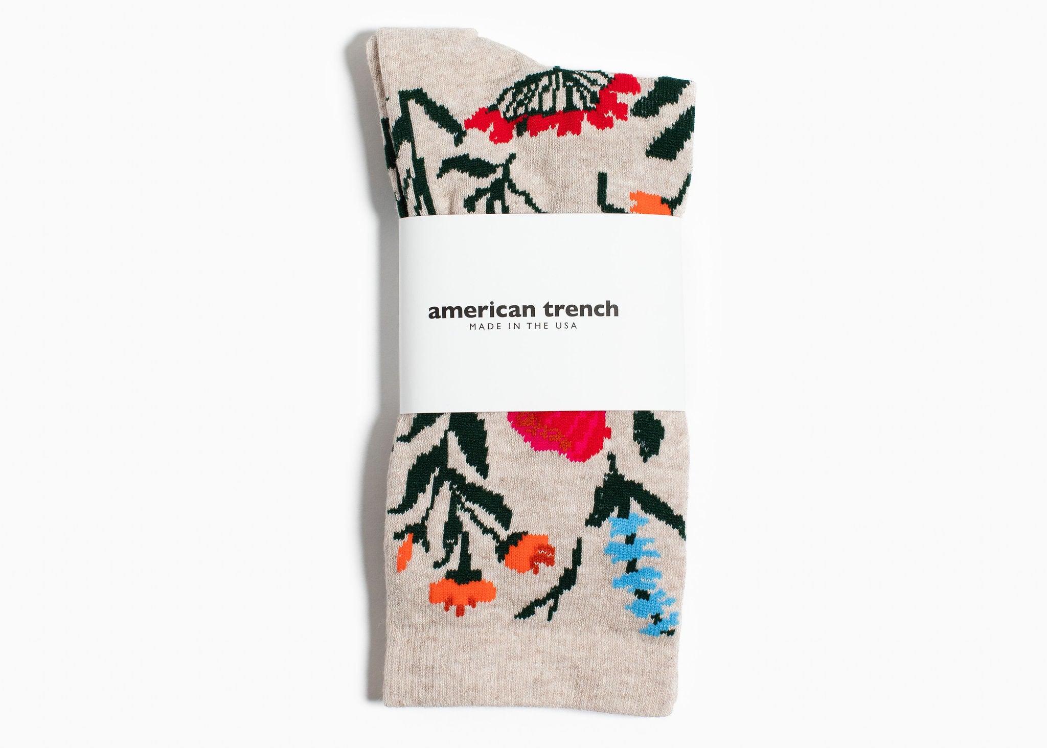 American Trench Wild Flower Sock – Beige