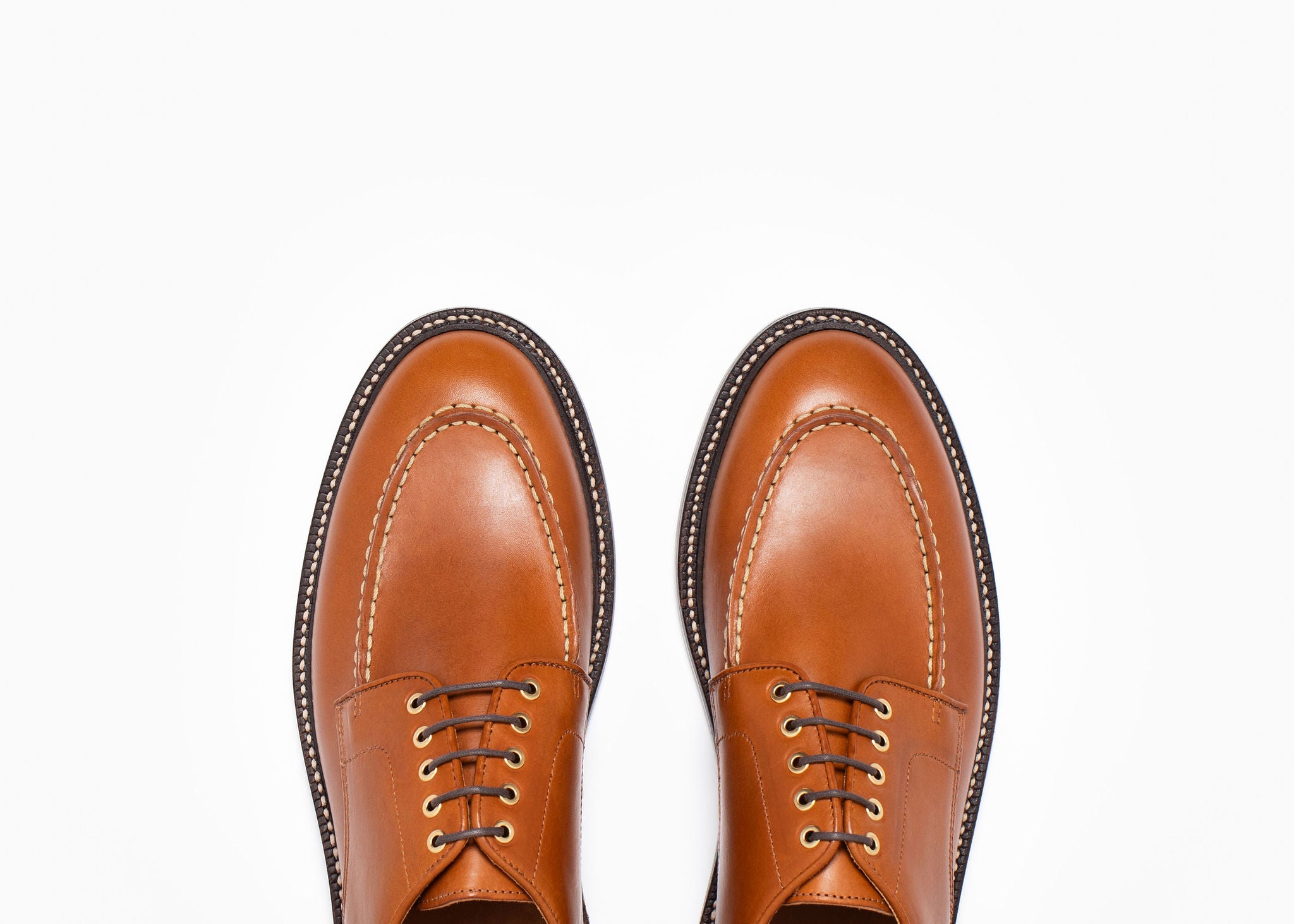 Moc Toe Derby Saddle Tan