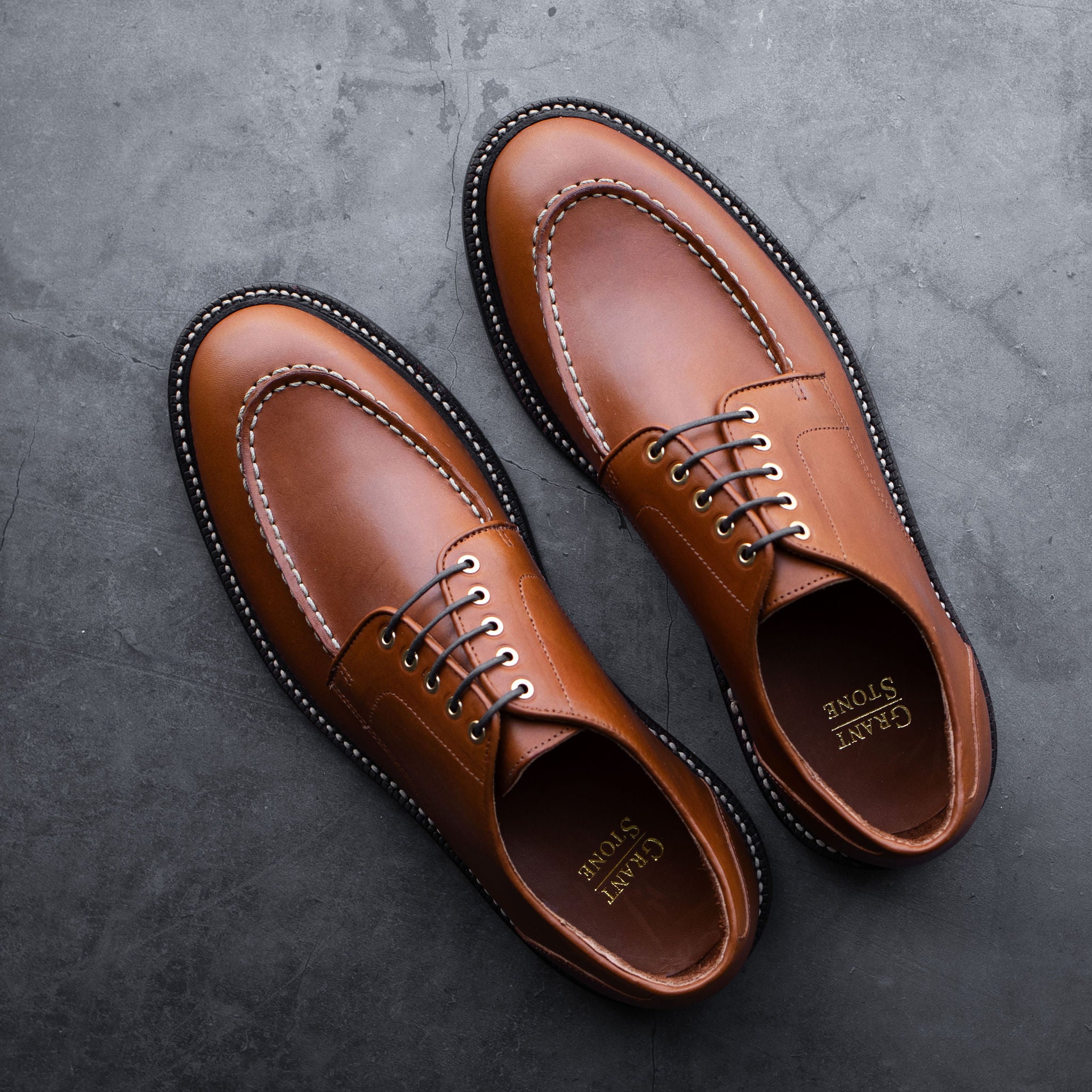 Moc Toe Derby Saddle Tan