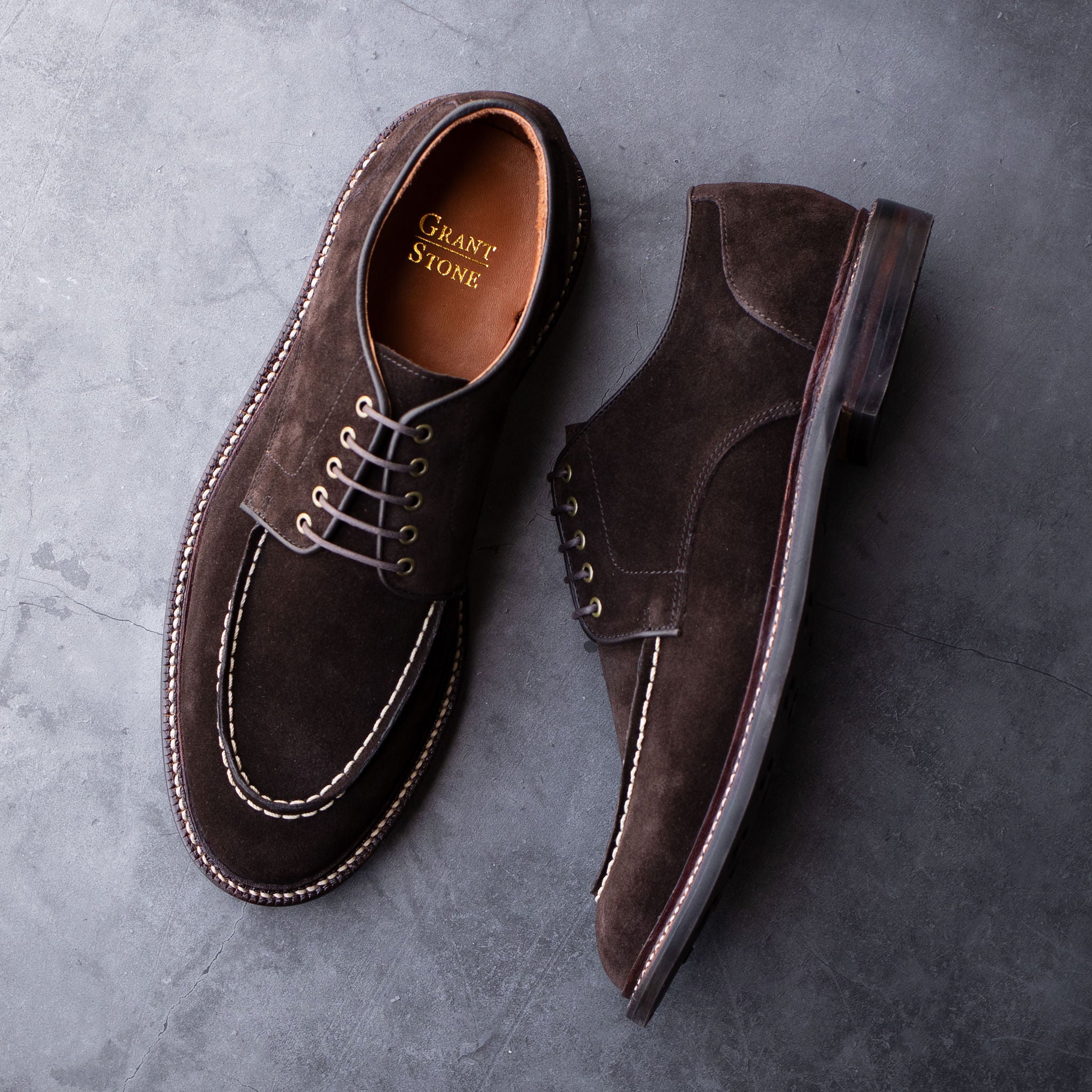 Moc Toe Derby Espresso Suede