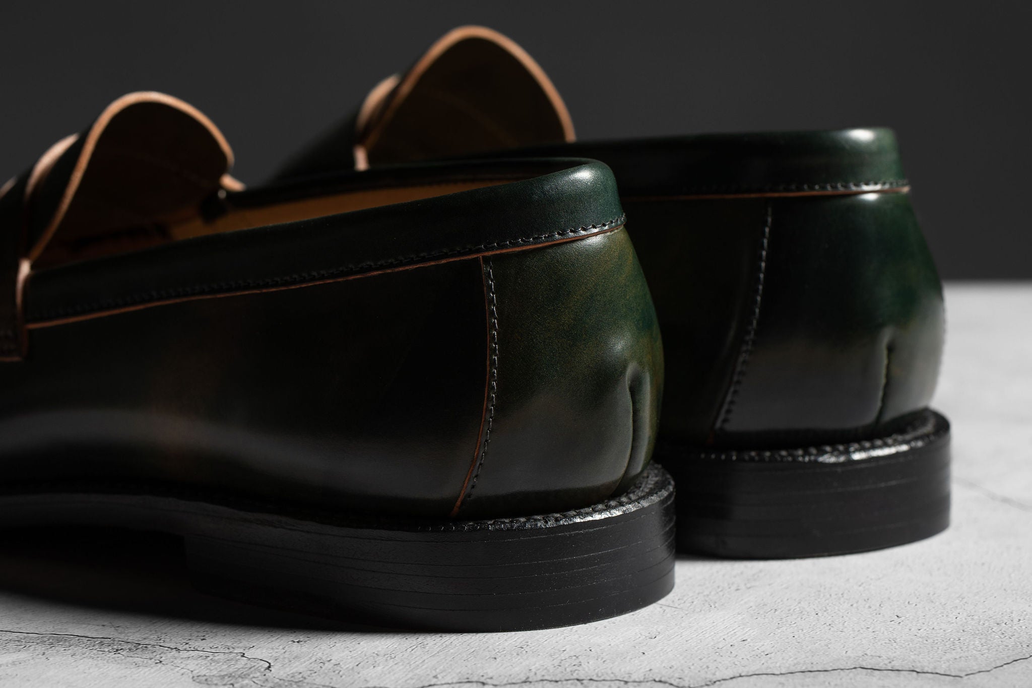 Pre-Order | Unlined Traveler Penny Black Marbled Shell Cordovan