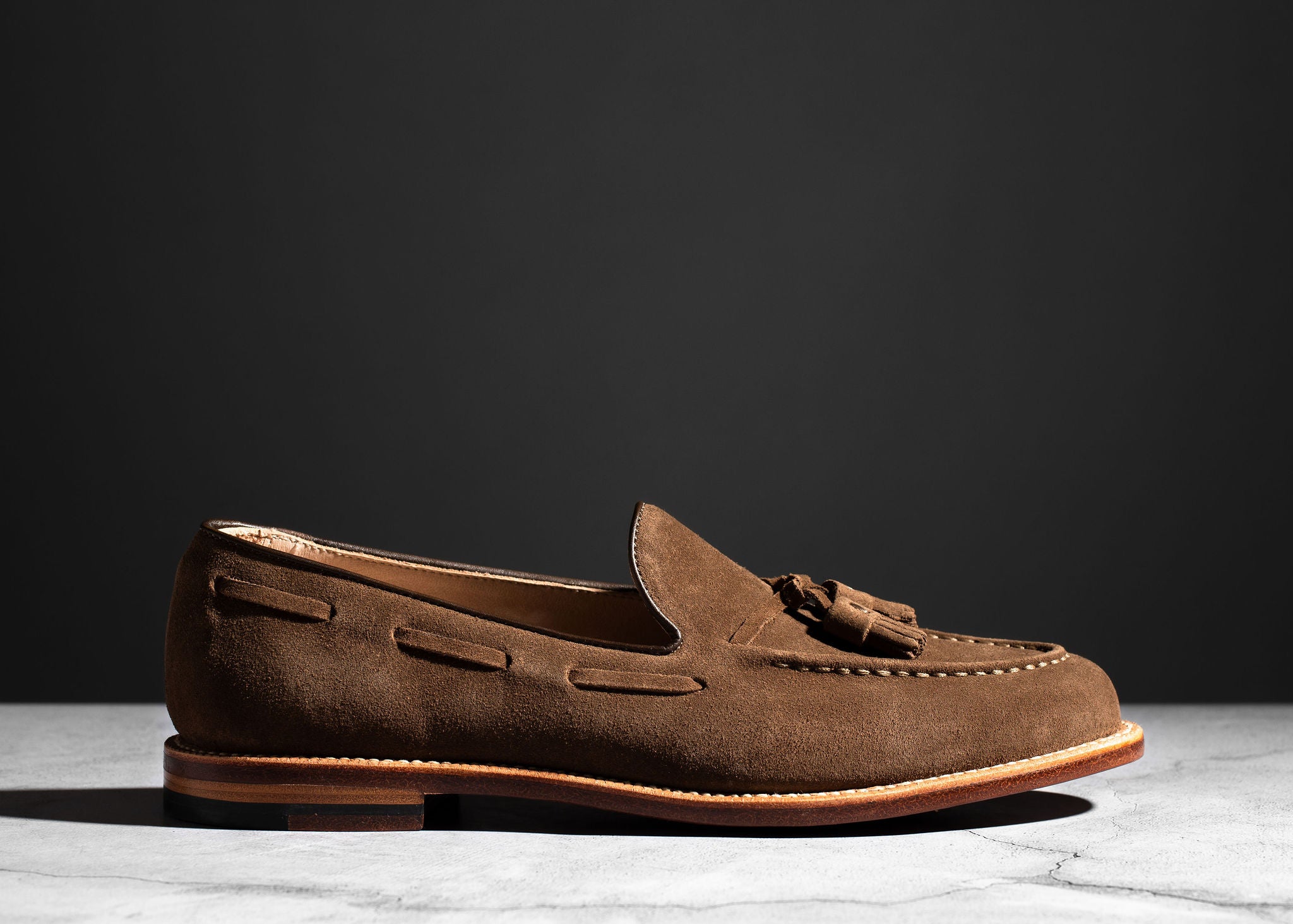 Pre-Order | Tassel Loafer Husk Suede