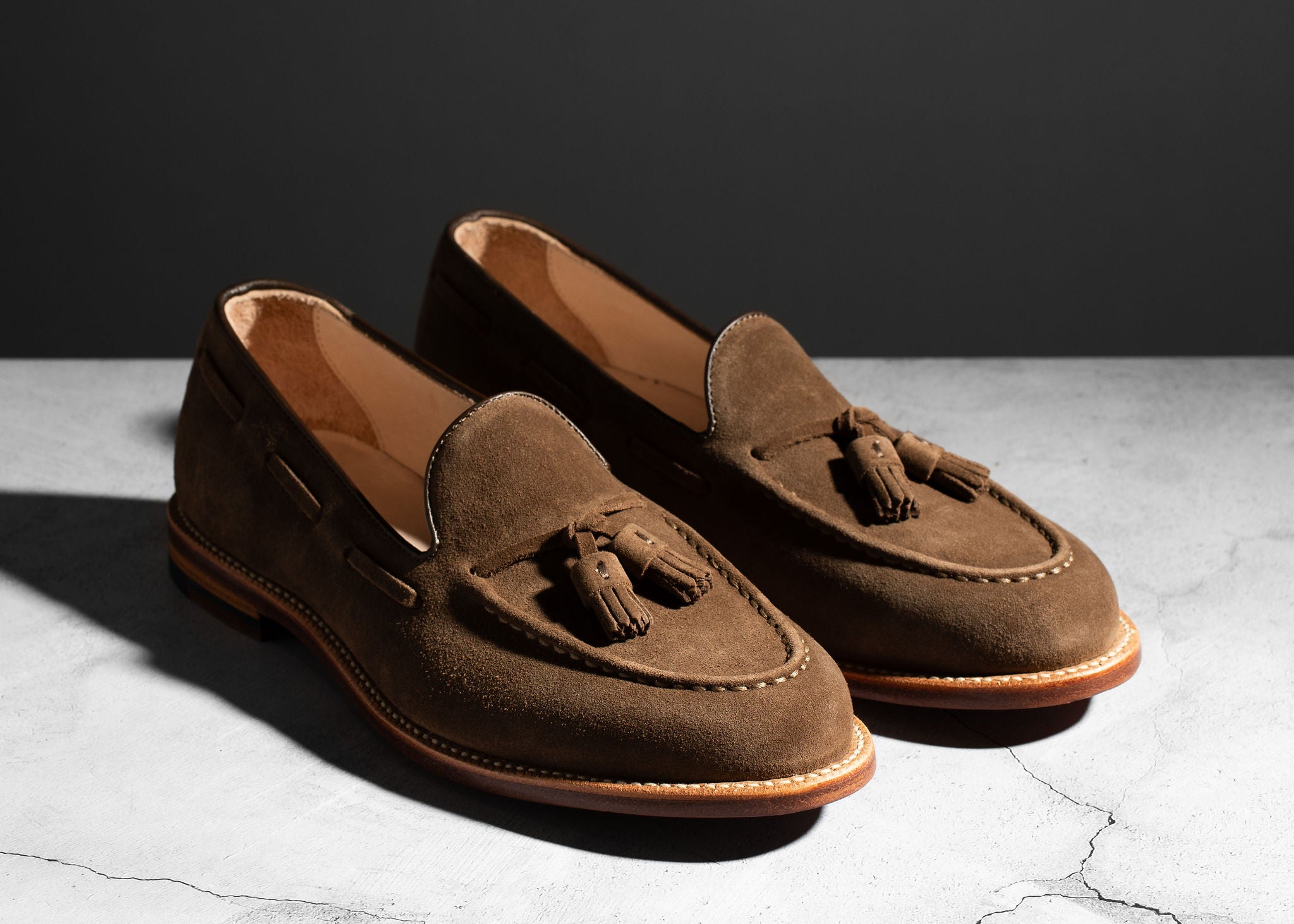 Pre-Order | Tassel Loafer Husk Suede