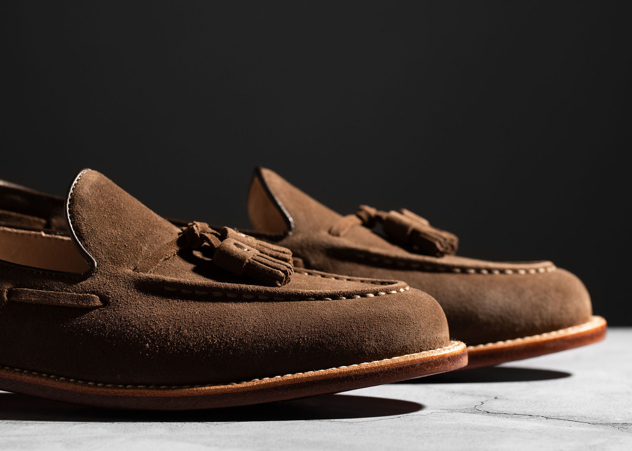 Pre-Order | Tassel Loafer Husk Suede
