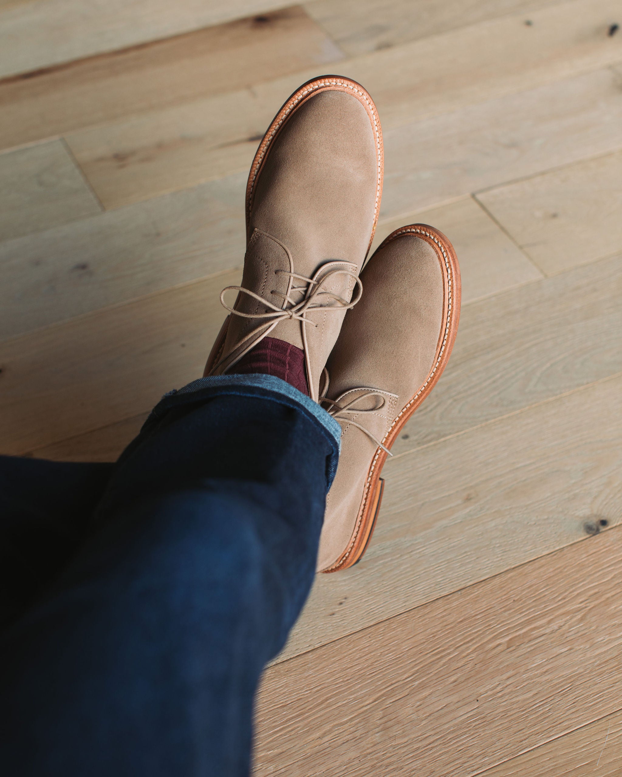 Unlined Chukka - Sand Suede