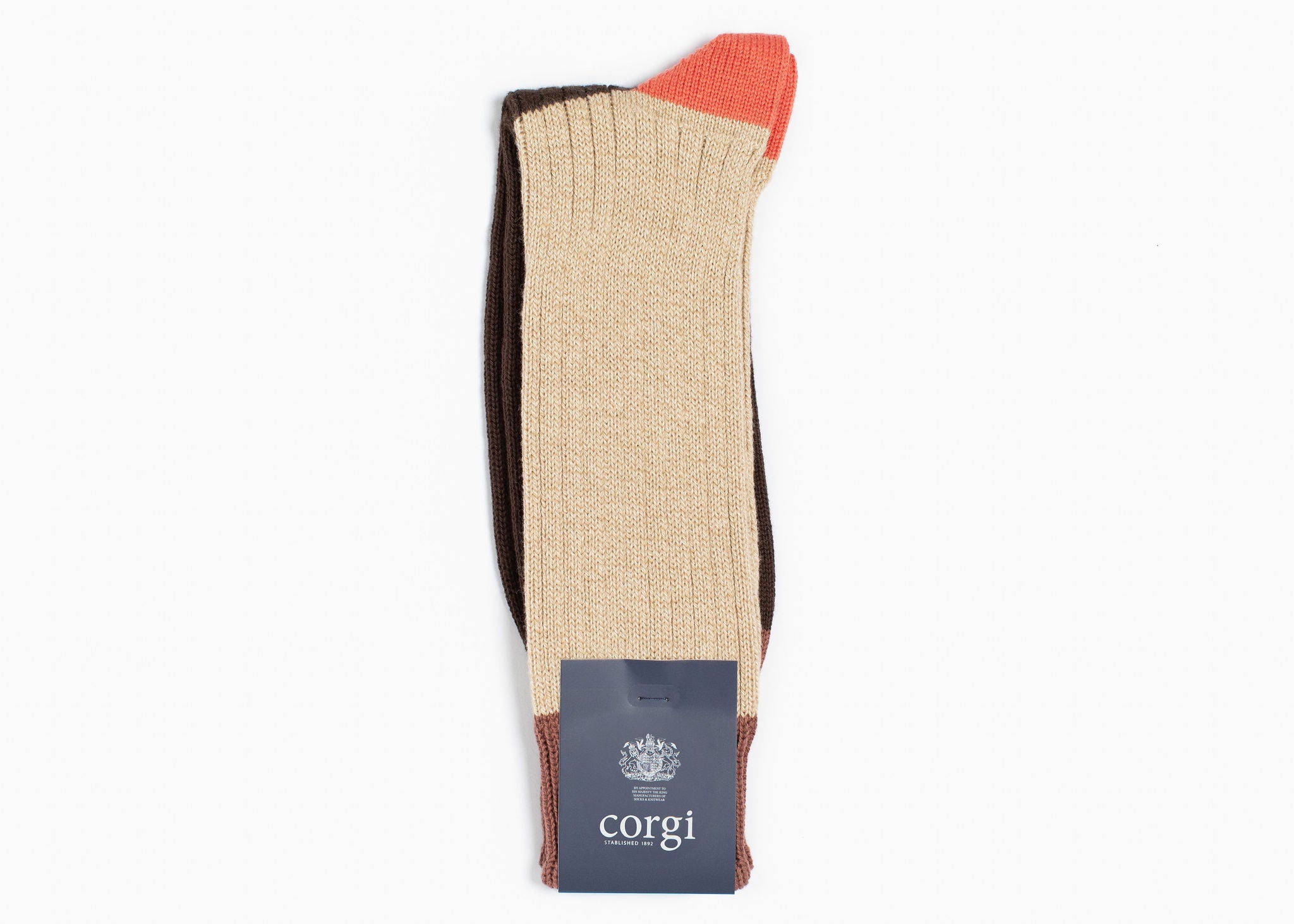 Corgi x CartinosHeavyweight Cotton Sock – Brown