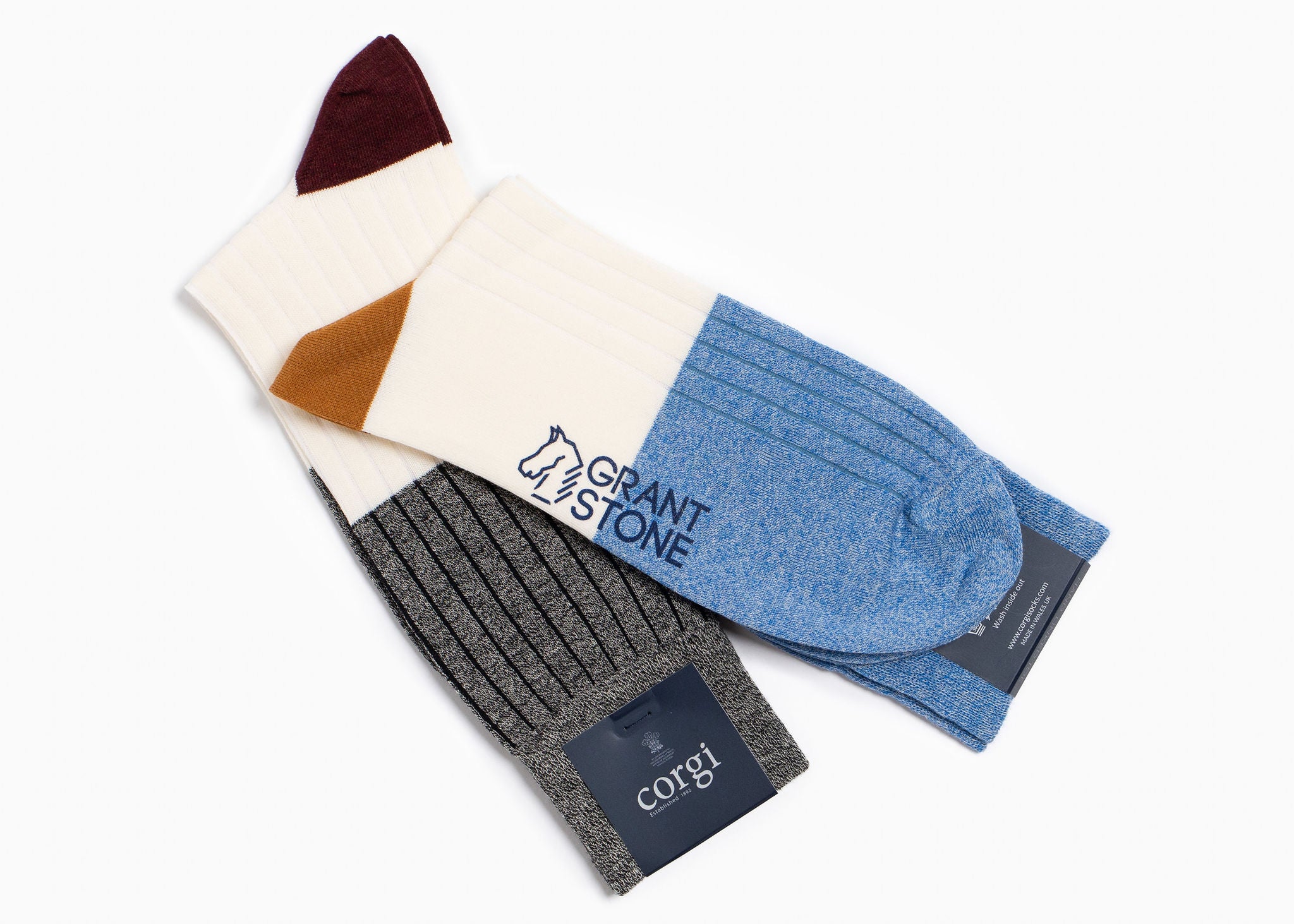 Corgi x CartinosLightweight Cotton Sock – Charcoal