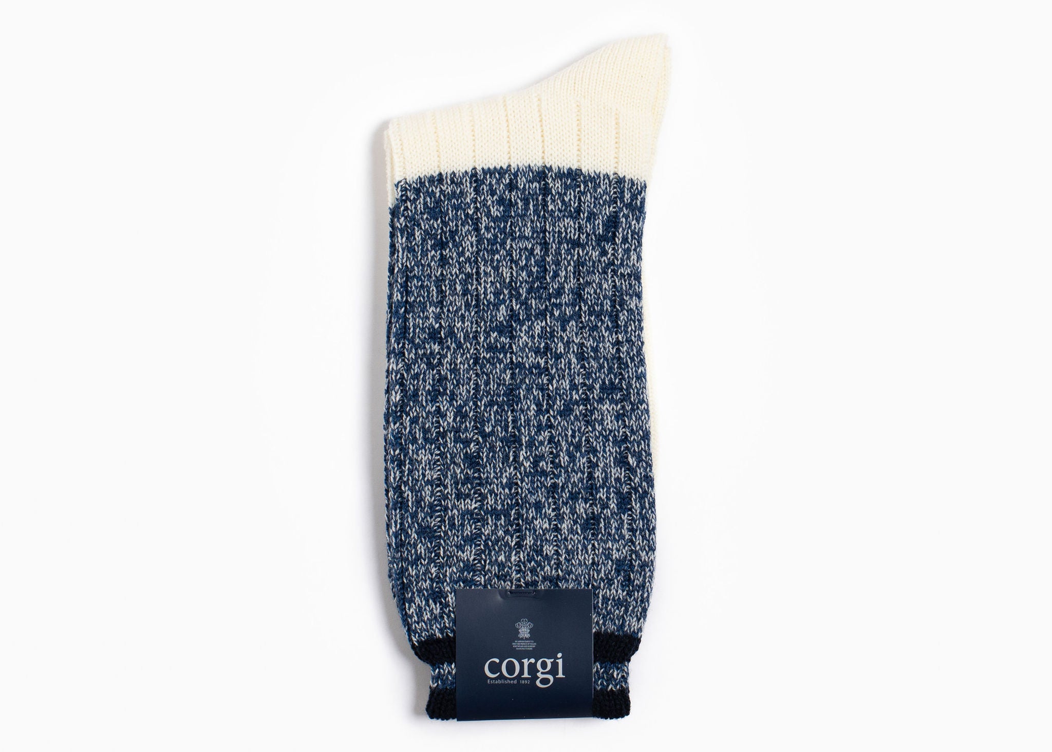 Corgi x CartinosHeavyweight Wool/Cotton Sock – Navy