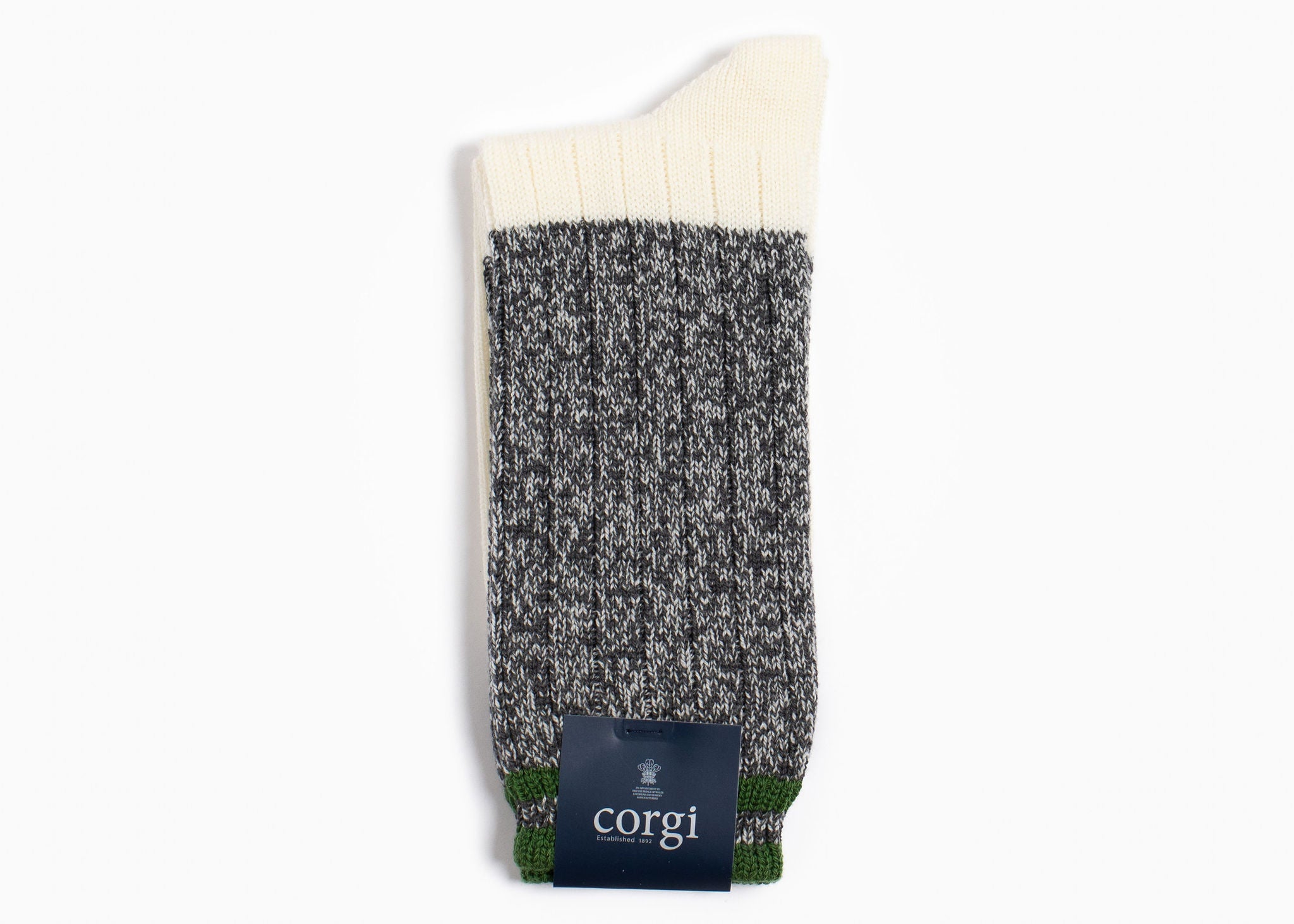 Corgi x CartinosHeavyweight Wool/Cotton Sock – Green