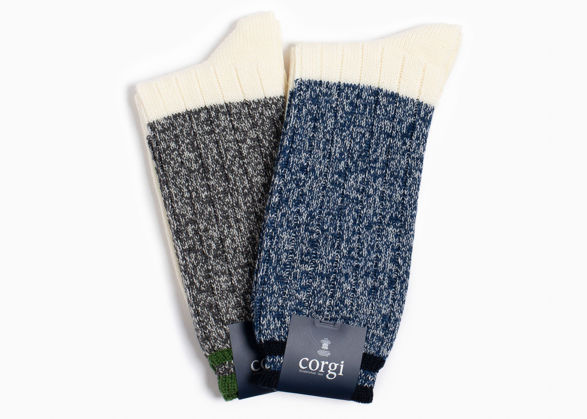 Corgi x CartinosHeavyweight Wool/Cotton Sock – Navy