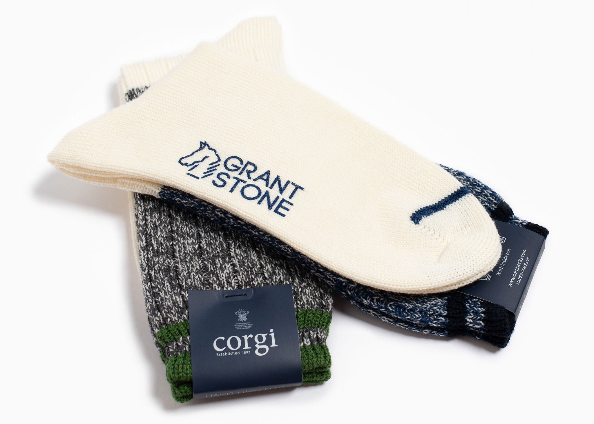 Corgi x CartinosHeavyweight Wool/Cotton Sock – Navy