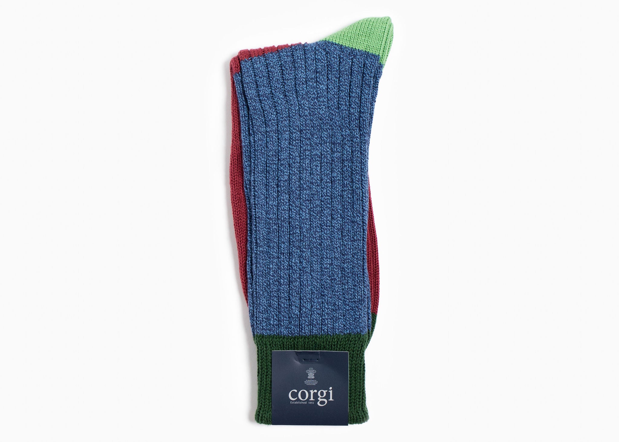 Corgi x CartinosHeavyweight Cotton Sock – Green
