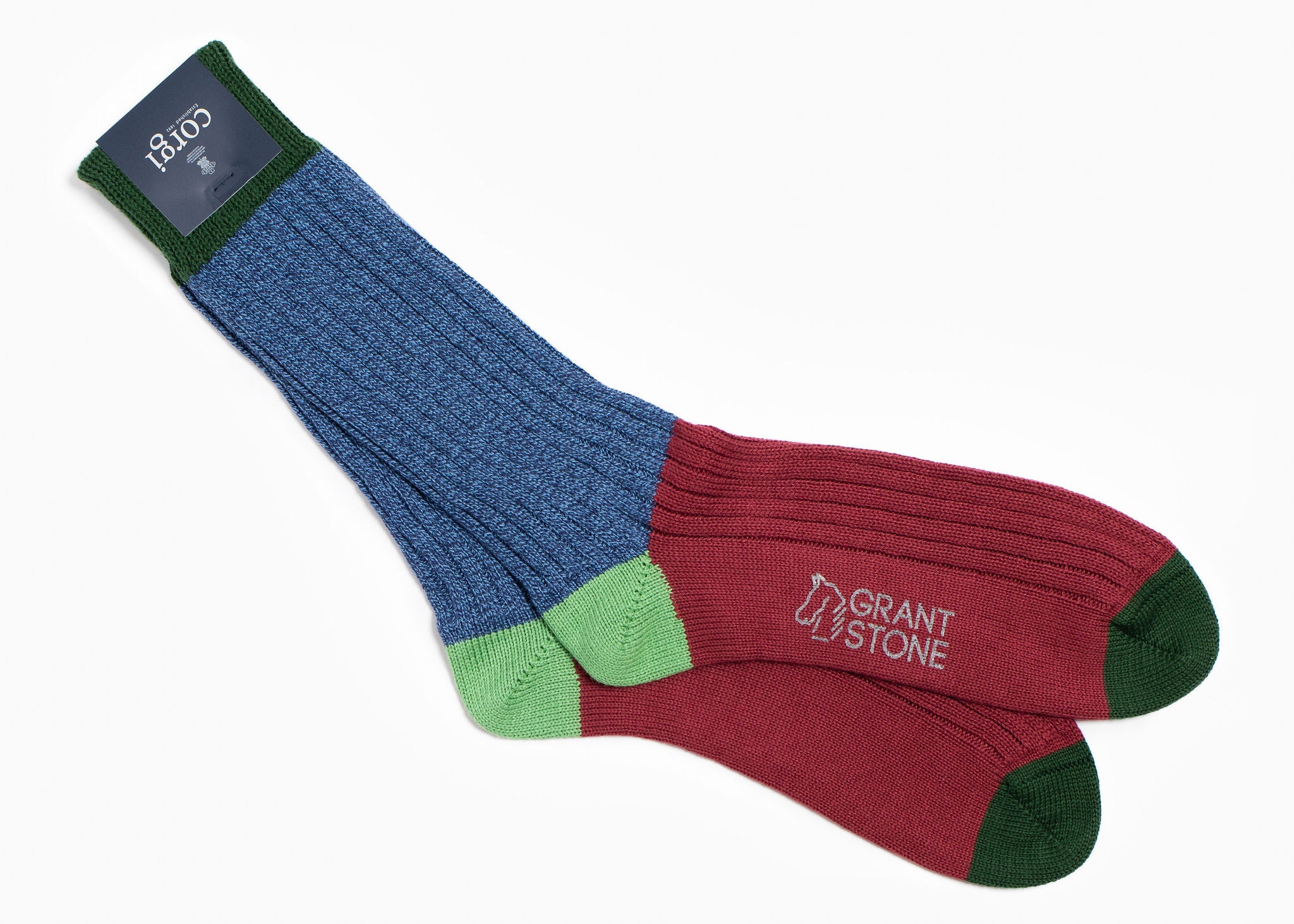 Corgi x CartinosHeavyweight Cotton Sock – Green