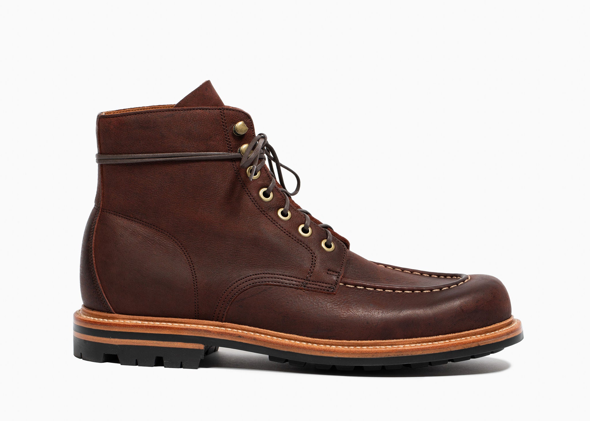 Brass Boot Dark Burgundy Kudu