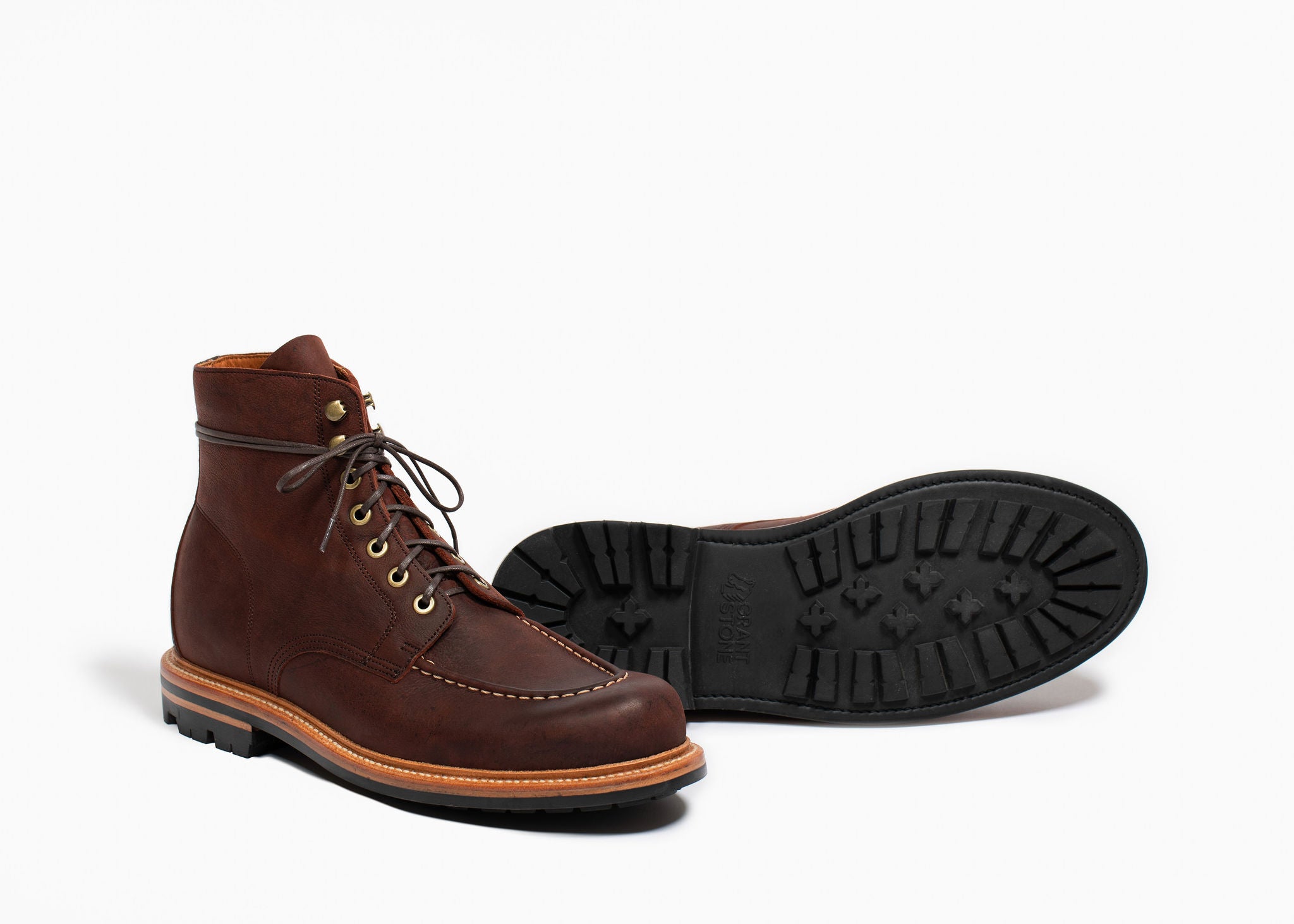 Brass Boot Dark Burgundy Kudu