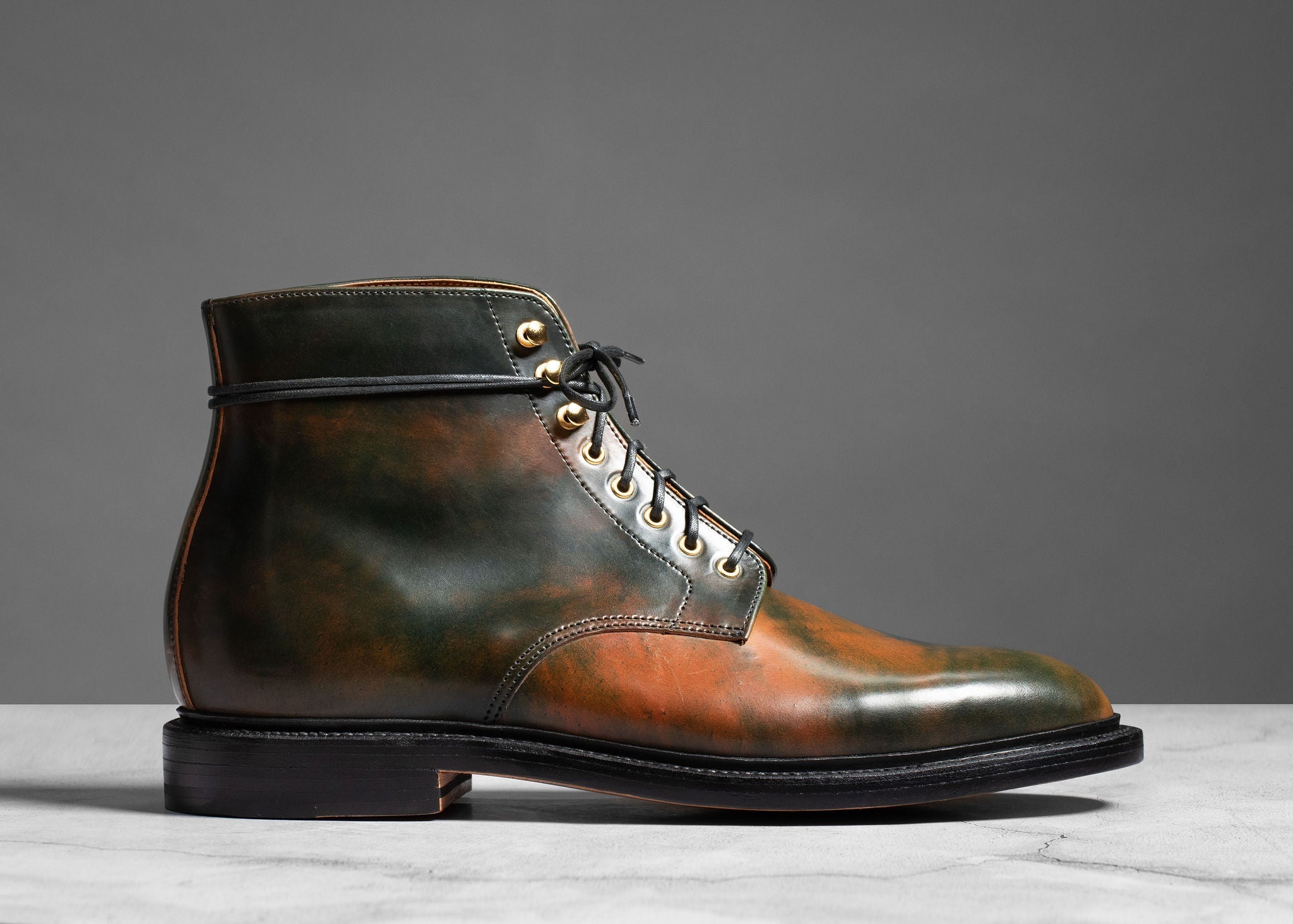 Pre-Order | Edward Boot Black Marbled Shell Cordovan