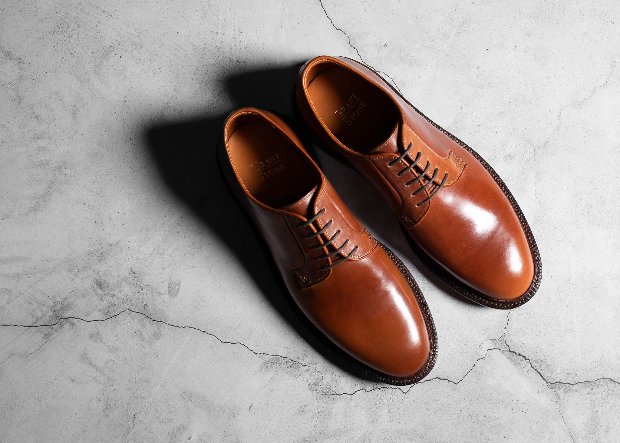Pre-Order | Plain Toe Blucher Honey Glazed Shell Cordovan