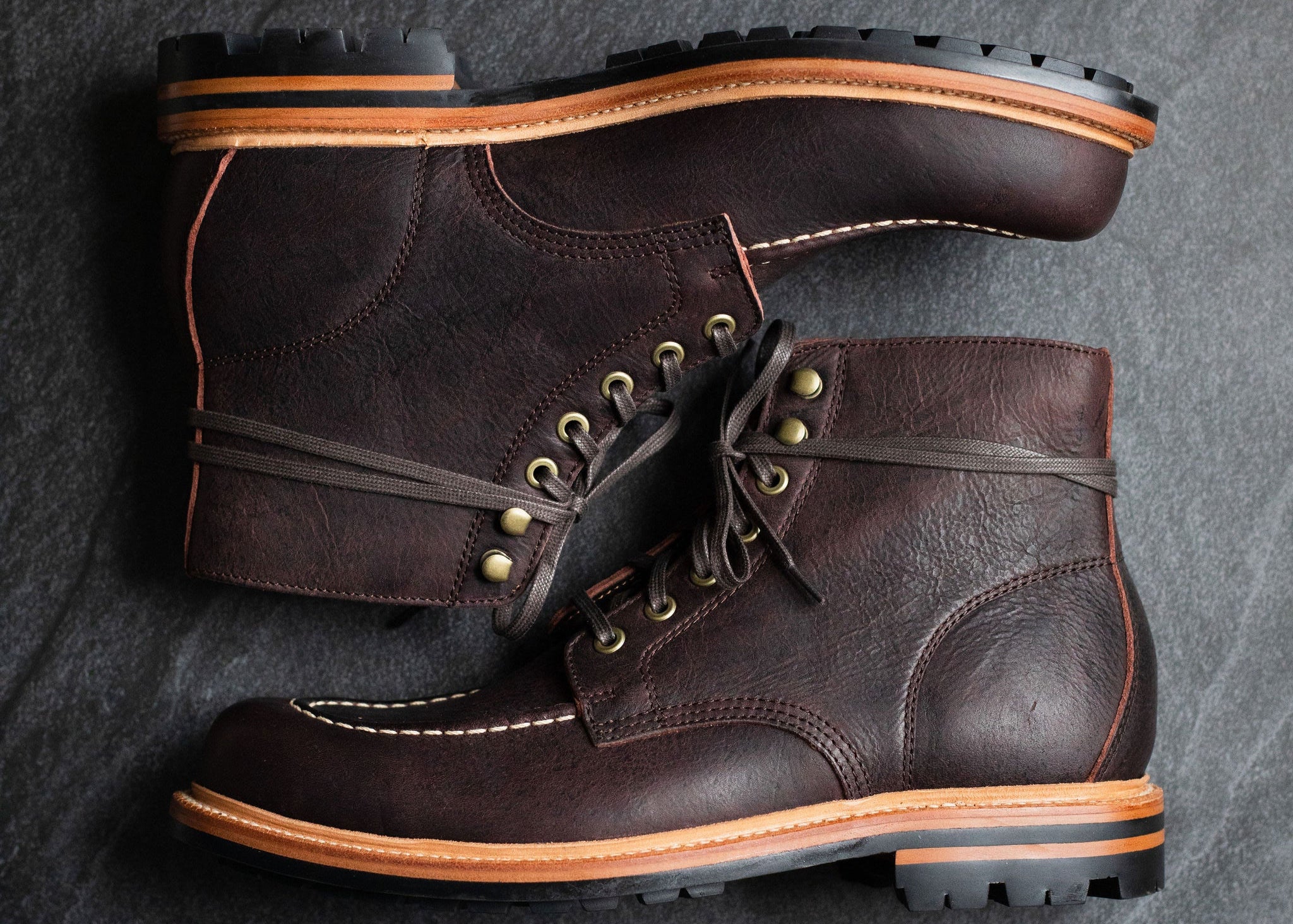 Brass Boot Dark Burgundy Kudu