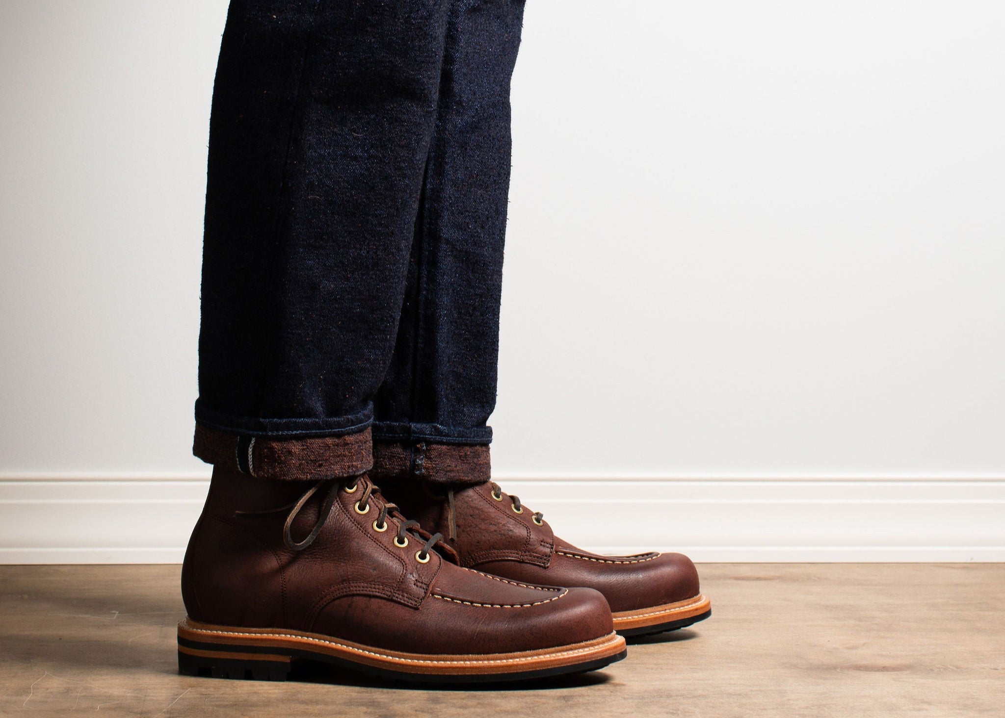 Brass Boot Dark Burgundy Kudu