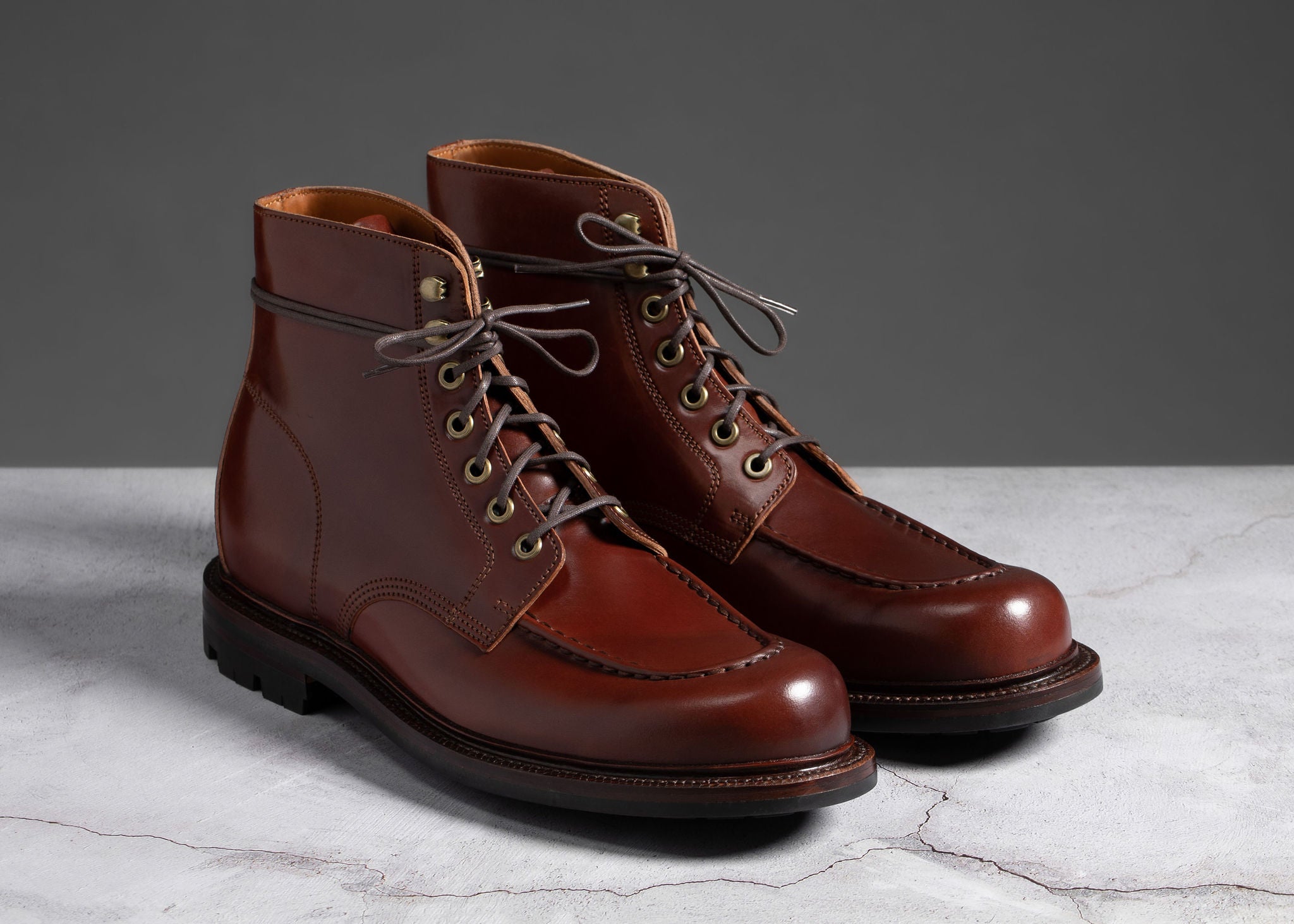 Pre-Order | Brass Boot Garnet Shell Cordovan