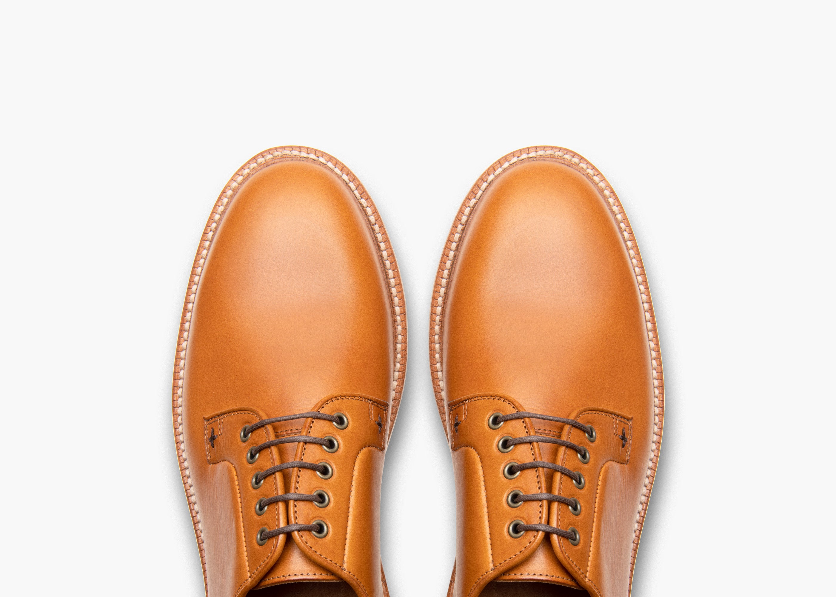 Plain Toe Saddle Tan Veg / Cavity Wedge Sole